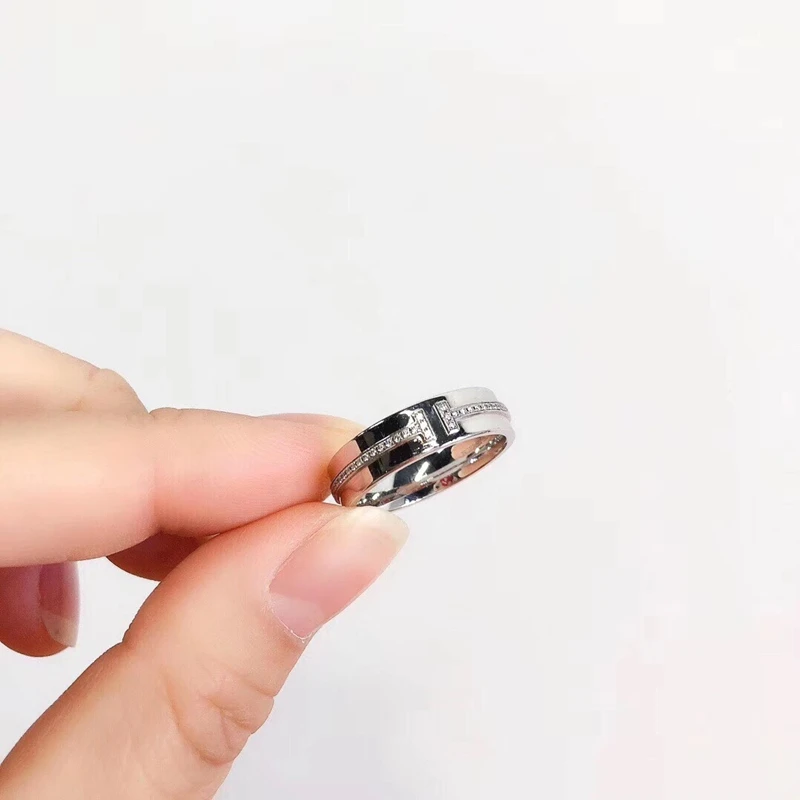 Женское кольцо с логотипом оригинальное из стерлингового серебра 1:1 S925 пробы