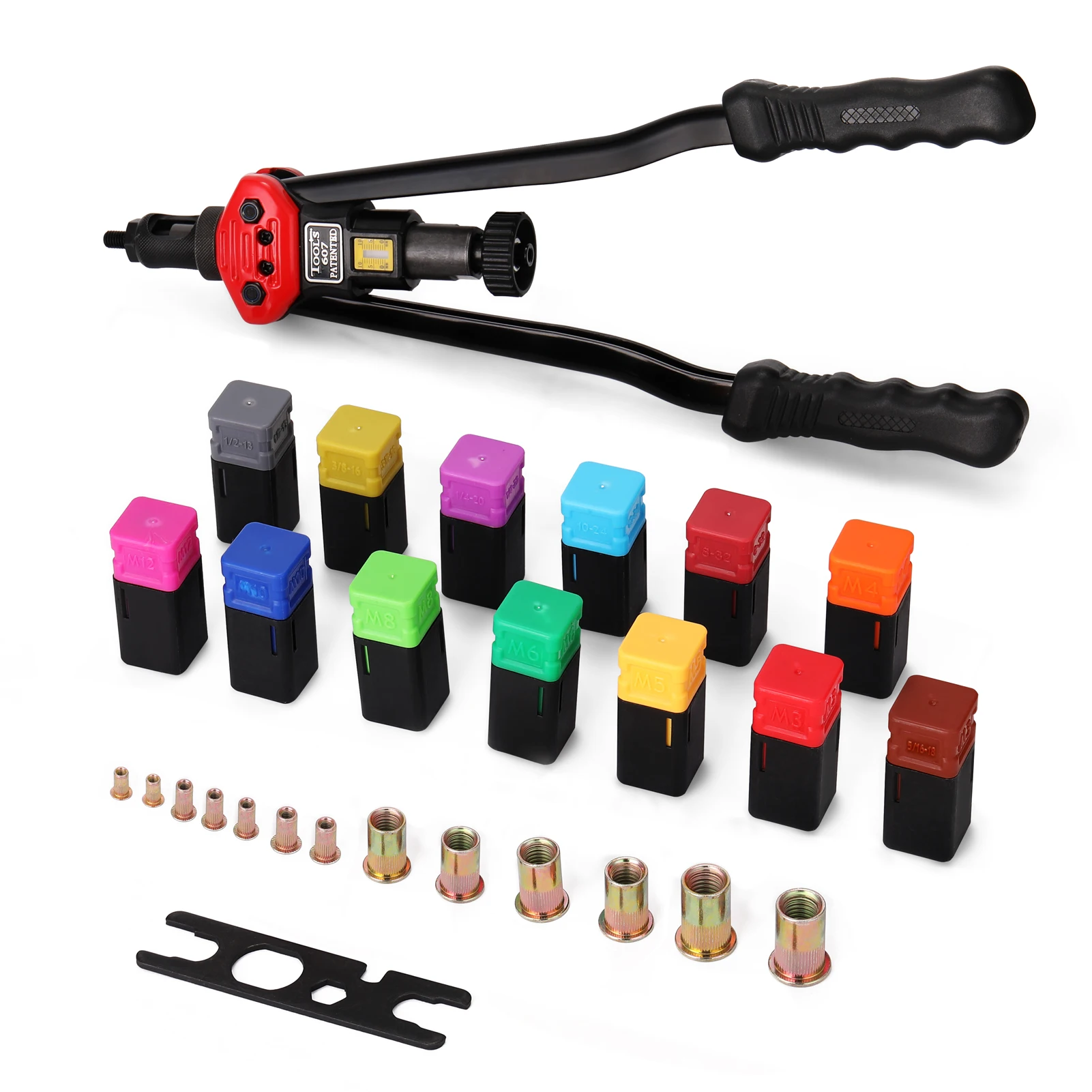 

16in BT-607 Hand Riveter Labor-saving Manual Rivet Machine Professional Riveting Tools with Nuts and Mandrel