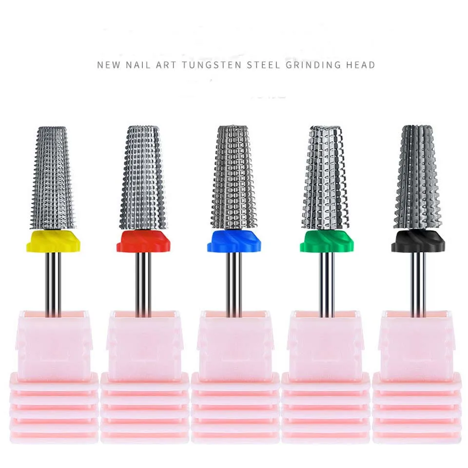 

1Pcs 5 in 1 Tungsten Nail Polish Remover Dead Skin Remover Nail Drill Bit Carbide Rotary Manicure Buffers Nail Drill Accessories