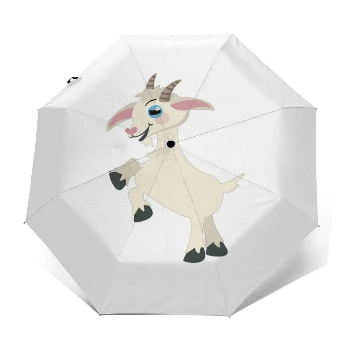 

Зонт из козы, милый портативный Зонт с принтом, автоматический зонтик для защиты туров