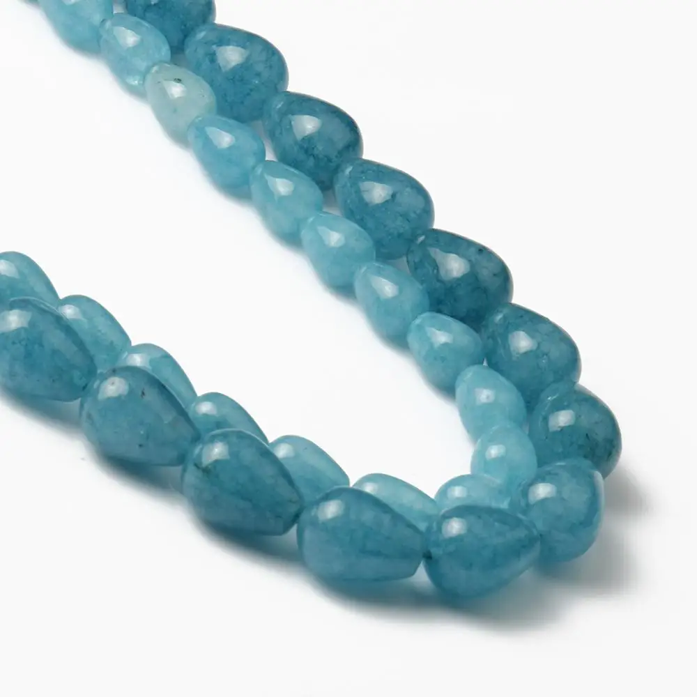 Оптовая продажа натуральный камень небесно-голубой нефрит в форме капли воды