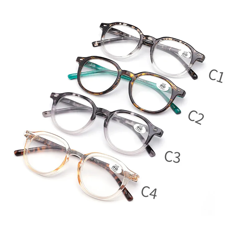 

Retro Round Frame Reading Glasses for Men and Women Readers Eyeglasses Hyperopia Presbyopia Eyewear Diopter +1.0 to 4.0