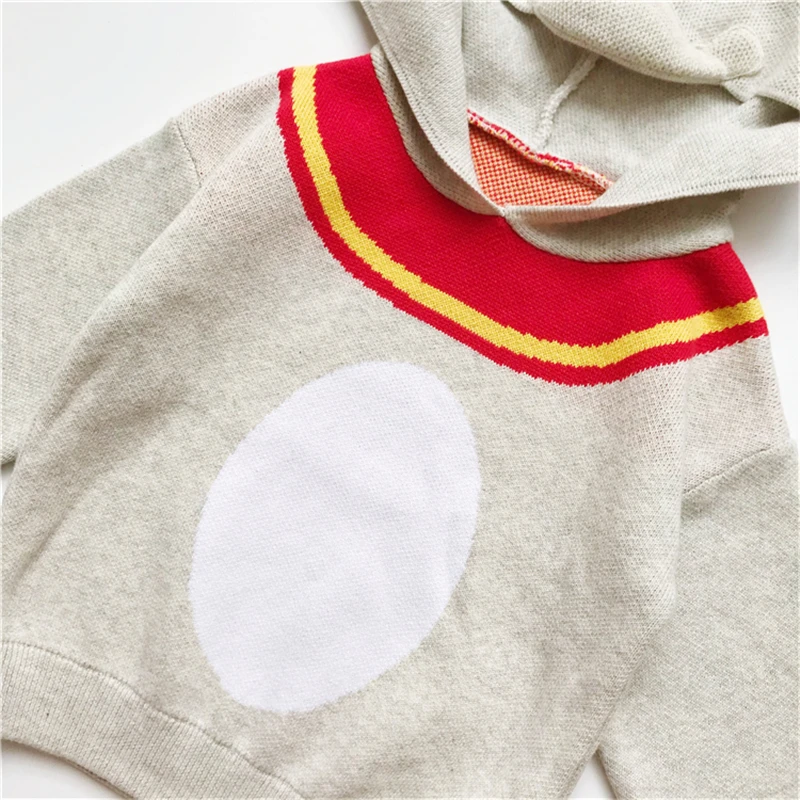 Kawaii/детские свитера на осень зиму Пуловер С Рисунком Слона для маленьких