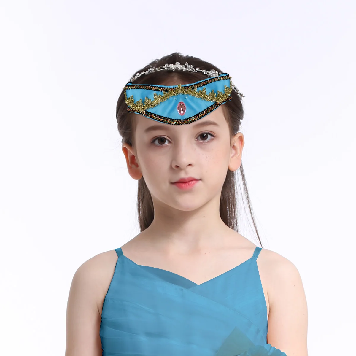 Детский костюм принцессы Стразы с блестками для девочек короткий топ брюками и