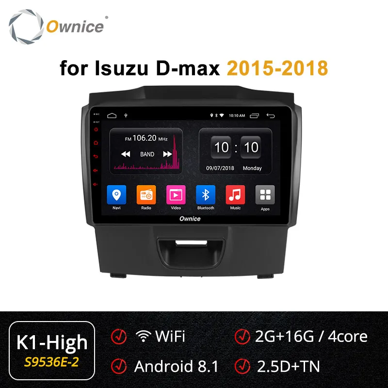 s9536-2 k1 High Ownice K3 K5 K6 Android 9,0 360 панорама DSP оптический автомобильный dvd-плеер gps для Chevrolet Trailblazer Colorado S10 Isuzu D-max MU-X - Цвет: s9536-2 k1 High