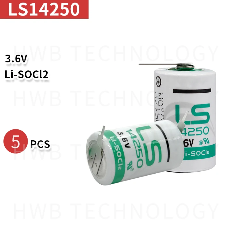 5 шт./лот новый оригинальный SAFT LS 14250 LS14250 1/2 AA 1/2AA 3 6 В 1250 мАч ПЛК литиевая батарея с