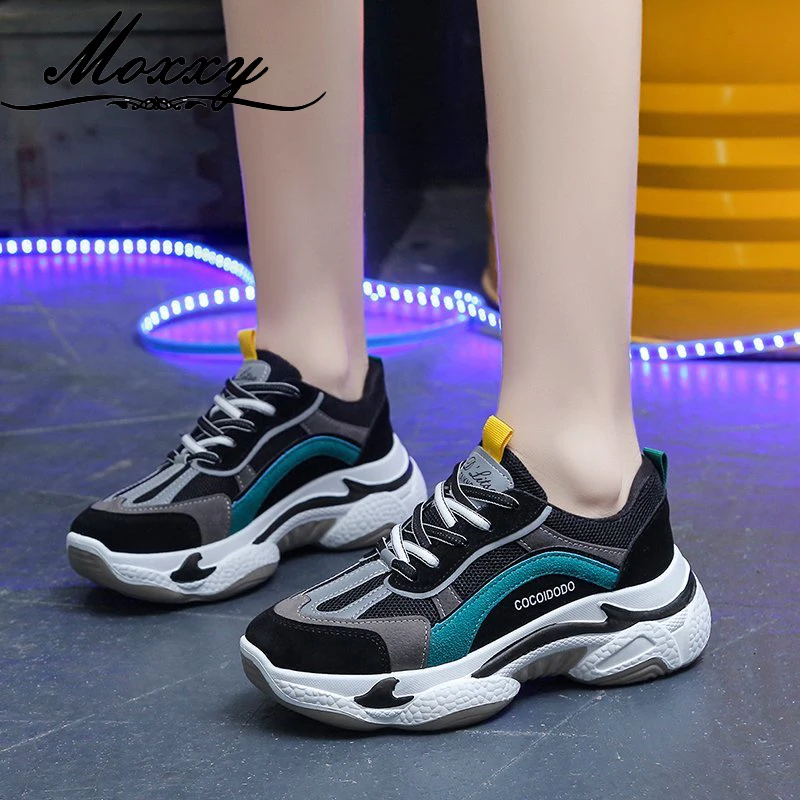 

2021 Spring Autumn Ladies Sneakers Fashion Vulcanized Shoes Dad Chunky Sneakers Women Shoes Trainers Casual Platform Sneakers