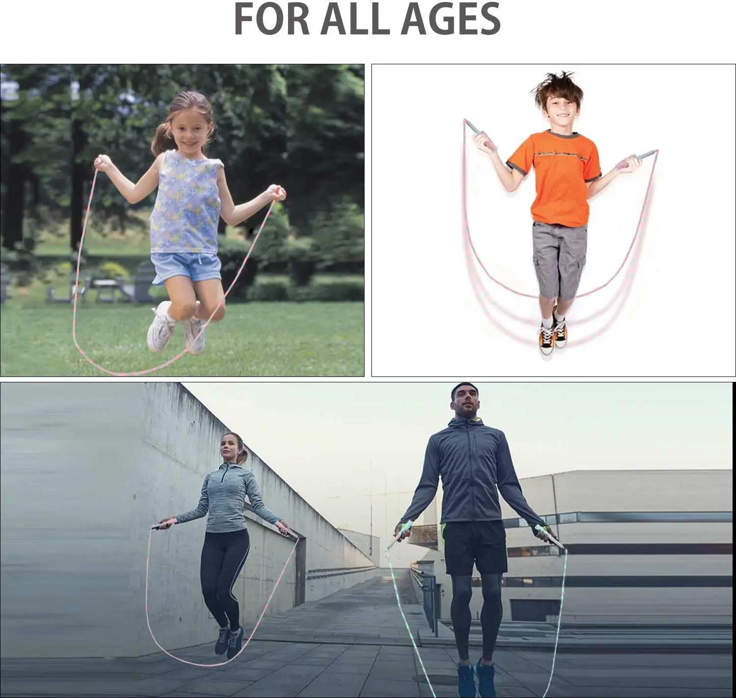 

Soft Beaded Jump Rope Non-Slip Handle Adjustable Tangle-Free Segmented Fitness Skipping Rope Keeping Fit Training Playing