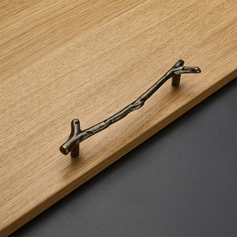 Creative Branch Handle Dinner Plate Tree Simple Drawer Cabinet Door Antique Copper Solid Thick | Обустройство дома
