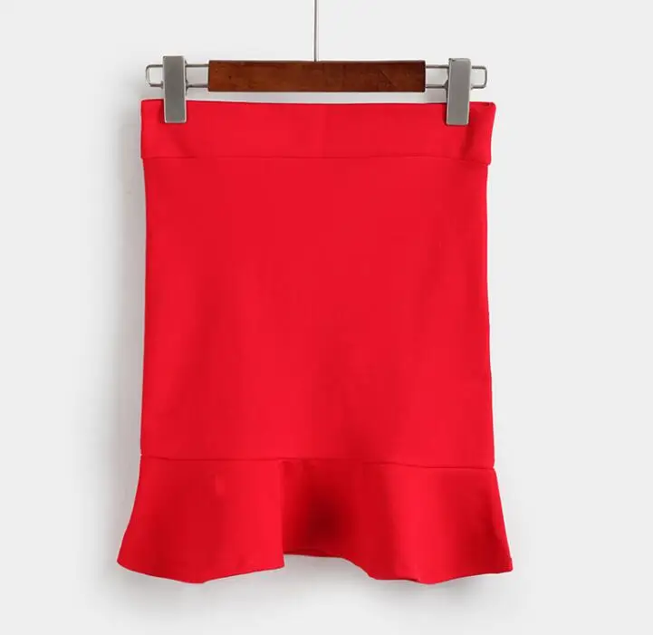 

Women's Temperament Slim Large High-waist Elastic Package Hip Fish Tail Skirt Plus Size S-5XL high waist skirt