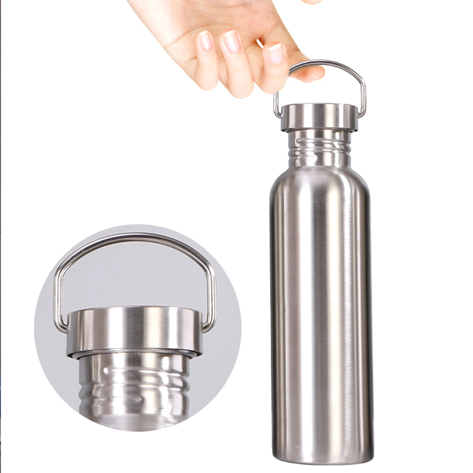 

Stainless Steel Water Bottle 350/550/750/1000ml Large Capacity Leak-Proof Water Bottle Lid for Outdoor Camping Cycling Sport