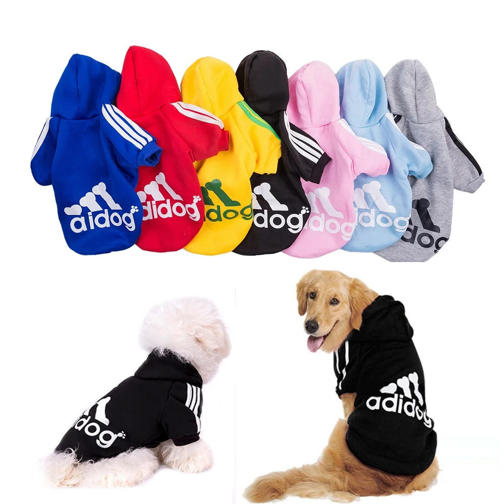 

XS-9XL Adidog Pet Dog Clothes for Small Medium Big Large Dogs Cotton Hooded Sweatshirt Hot Selling Warm Two-Legged Pets Jacket