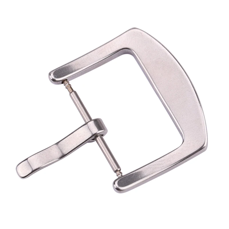 HENGRC Stainless Steel Watch Strap Buckle 18 20 22 24mm Men Silver Black Metal Watchband Clasp Accessories