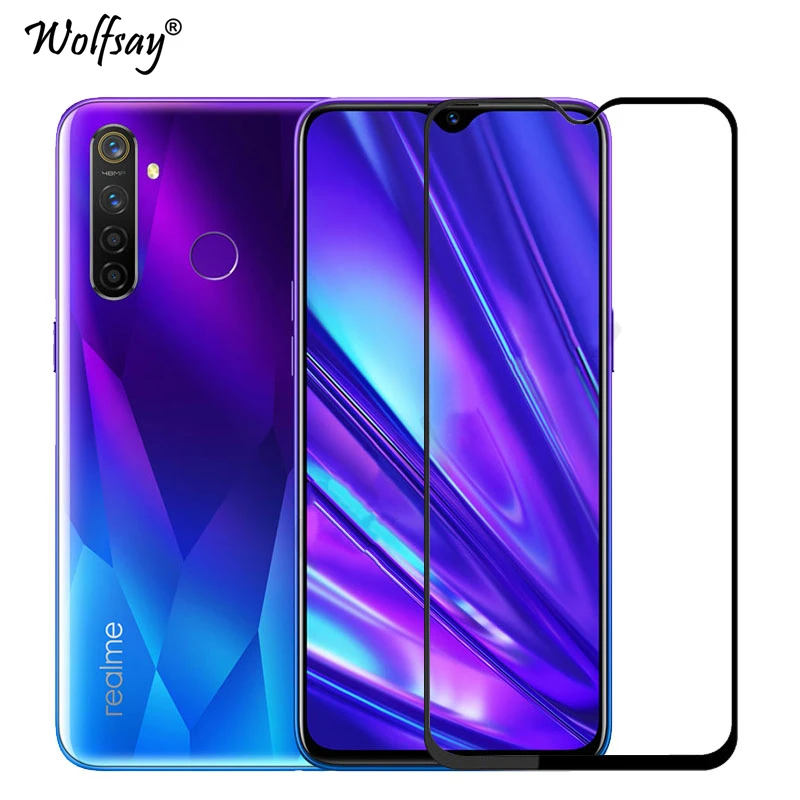 

Защитное стекло для Oppo Realme 5 Pro, закаленное, с полным покрытием
