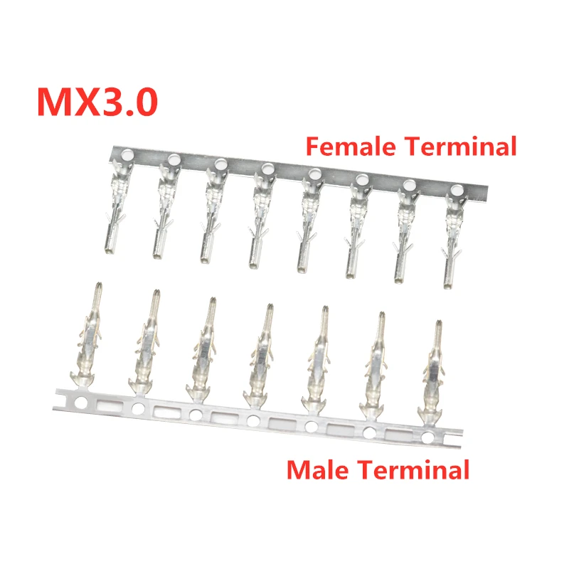 100Pcs MX30 Female Male Terminal Micro Fit 30mm Connector Female Terminal Pins 43030 0001 Male Terminal Pins 43031 0001