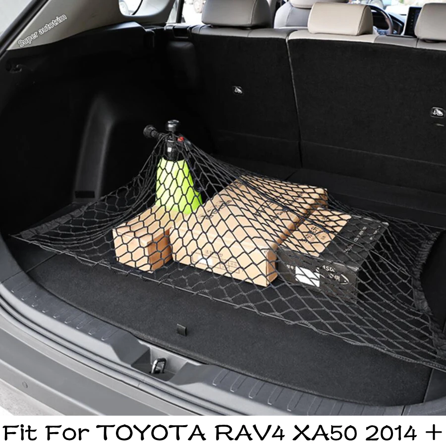 

Lapetus Auto Accessories Fit For TOYOTA RAV4 XA50 2014 - 2021 Storage Organizer Luggage Net Holder for Rear Boot Trunk