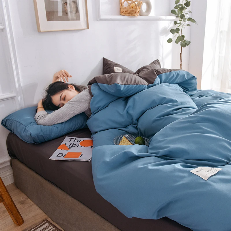 4 шт. простыня из промытого хлопка с имбирной темно-зеленой пастой | Дом и сад