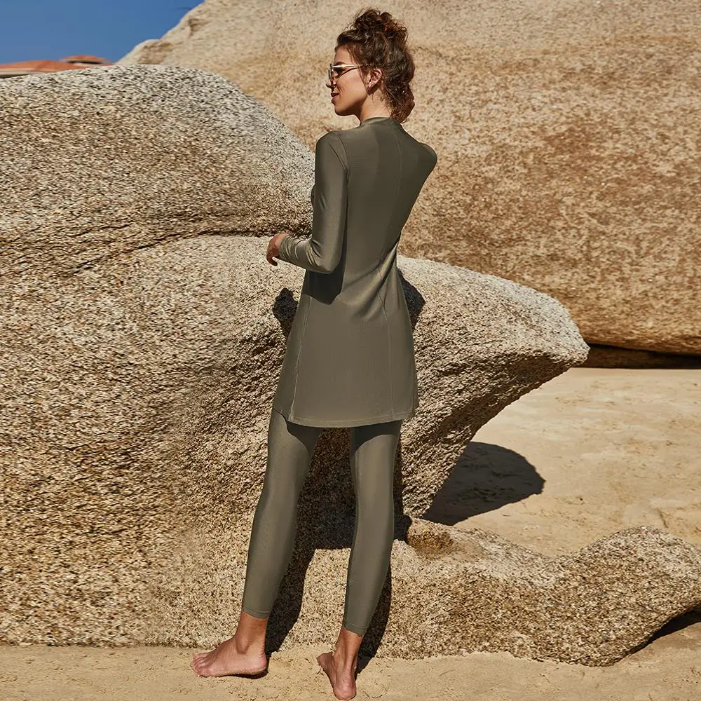 

Muslim Woman Swimsuit Islam Woman Modest Swimsuit Muslim Swimming Clothes For Women Long Sleeve Hijab Swimsuit Islamic Swimwear