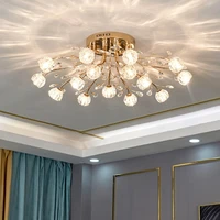 new light luxury living room headlight crystal ceiling lamp modern minimalist master bedroom lamp restaurant dining room lights