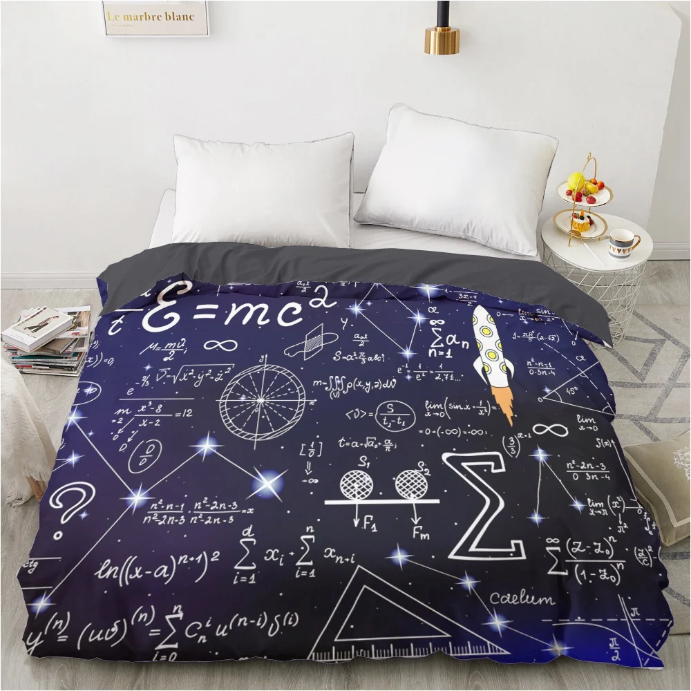 

1 шт. 3D печатных математические FormulaDuvet крышка 240x220 King Размеры печать без наволочки для подушек, и не листы домашний текстиль Одеяло