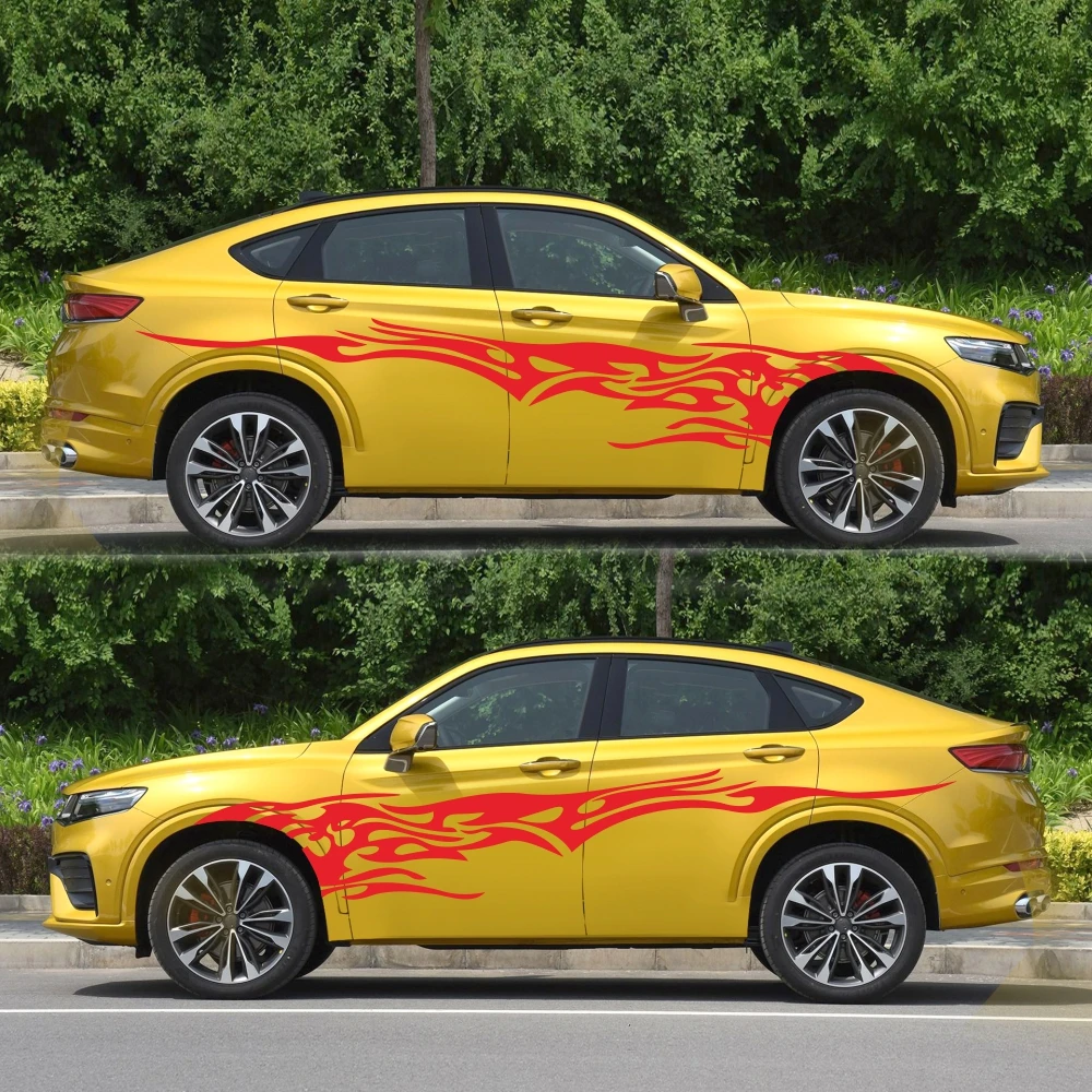 2x автомобильные виниловые графическая наклейка боковые наклейки с элементами