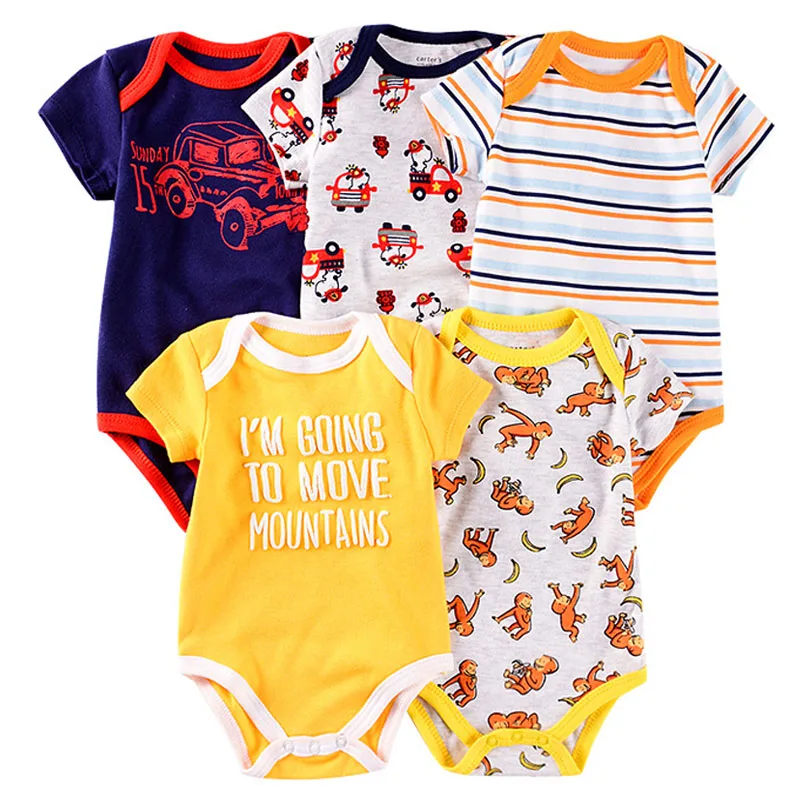 2020 летняя одежда для новорожденных девочек мультяшный комбинезон маленьких