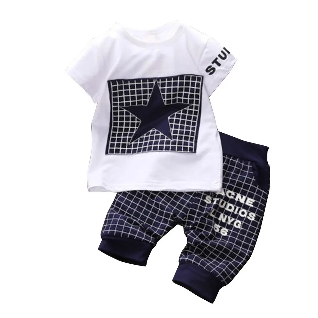 

Hot Baby Boy Girls Kid Newborn Sumemr T-shirt Tops+Long Pants Outfit Clothes Set