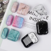 marble pattern case for apple airpods 1 2 protective bluetooth wireless earphone cover for air pods charging box bags case