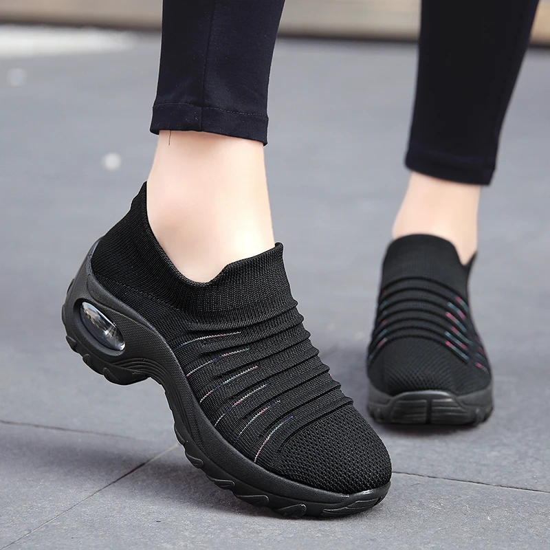 

Women Breathable Shoes Woman Flat Slip on Platform Tenis for Women Mesh Sock Sneakers Shoes zapatillas aire mujer running shoes