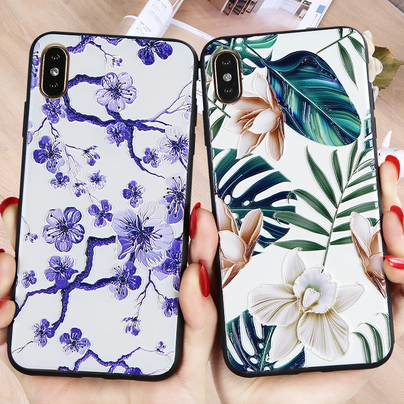 3D рельеф цветок для huawei Honor 7A Pro 5 7 'ƍC 99'' чехол 8S 8A 8X 8C 20 9 Lite 20i 10i 10| |
