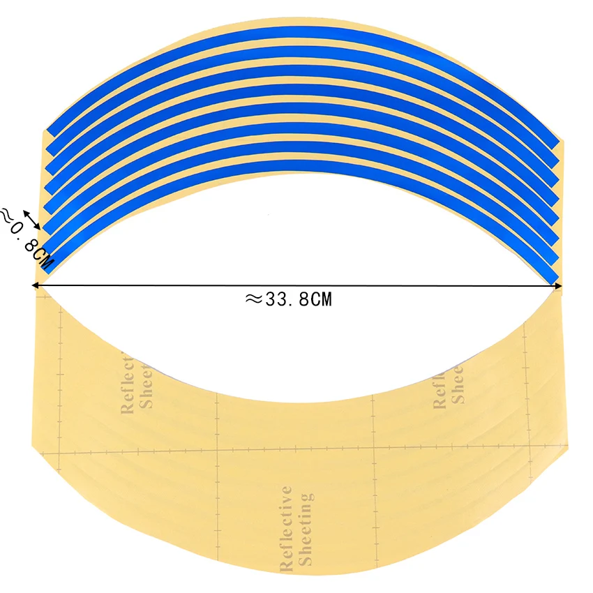 Светоотражающие Полоски обод колеса для мотокросса полосатые наклейки 16 шт.