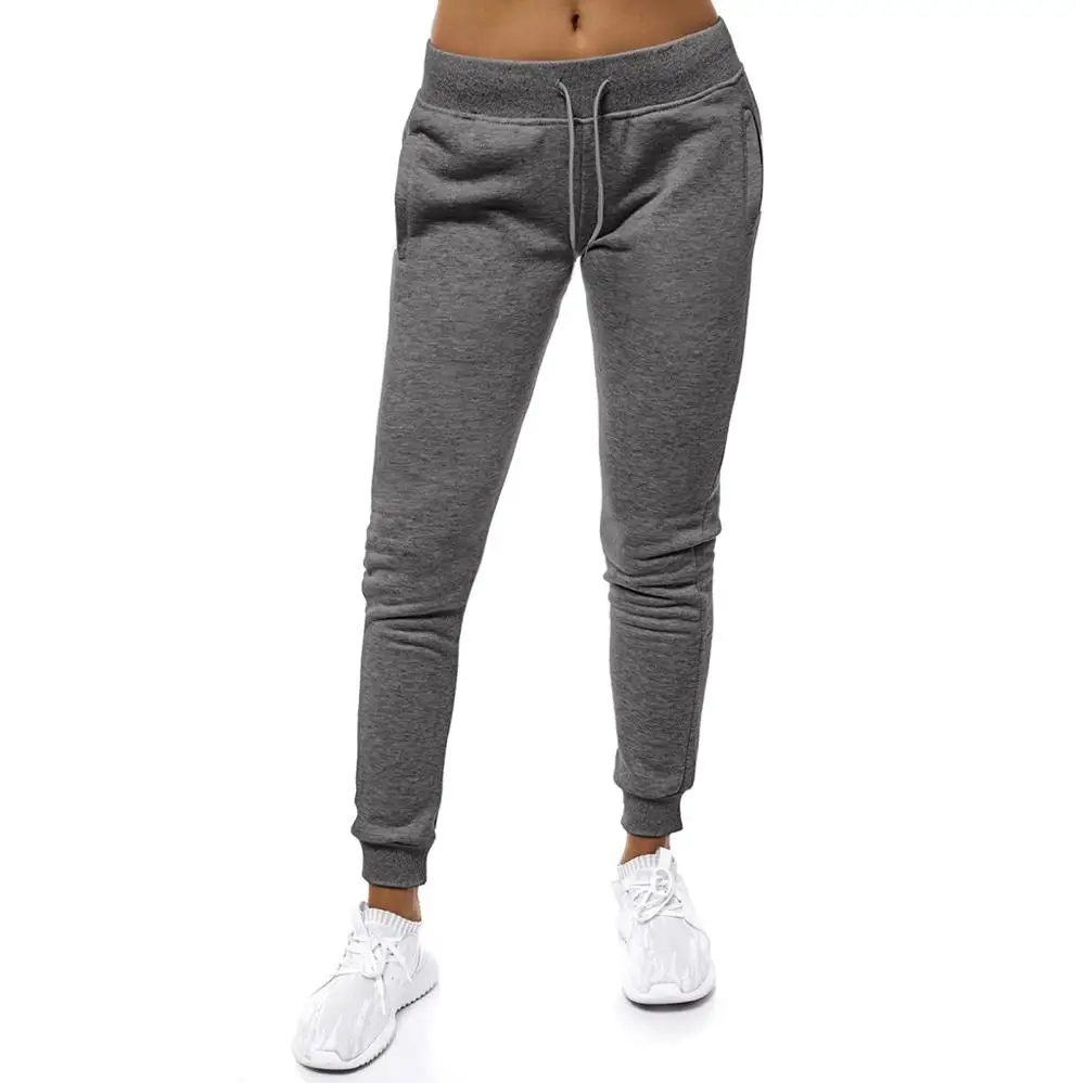 Повседневные женские Леггинсы для йоги штаны бега с высокой талией Однотонные