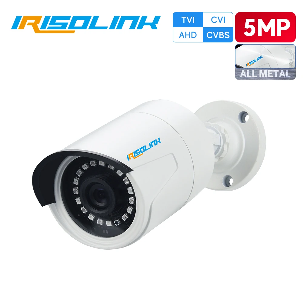 Irisolink 5MP видеокамера TVI/CVI/AHD/CVBS 4 в 1 IR NightVision домашняя/уличная IP67 водонепроницаемая