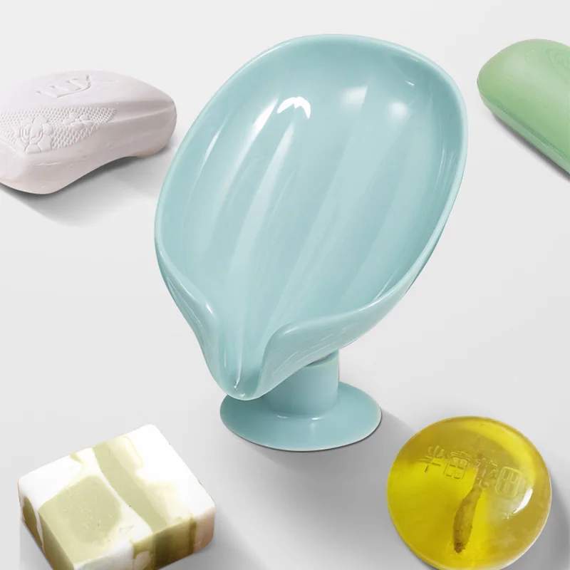 

Non-perforated Soap Holder Drain Suction Cup Bathroom Shower Soap Dish Box Vertical Bath Product Gadgets for Houseland Restroom