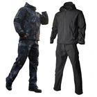 Уличная Водонепроницаемая мягкая тактическая куртка + брюки для мужчин и женщин, Охотничья ветровка, походные костюмы, тактическая одежда для кемпинга, рыбалки