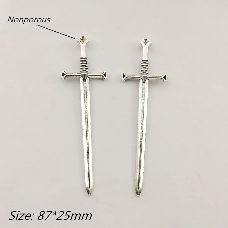 Подвески в виде меча тибетское серебро 6 шт.|Шармы| |