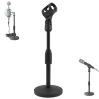 portable desktop lifting metal weighted disc microphone stands for general meeting computer microphone live broadcast