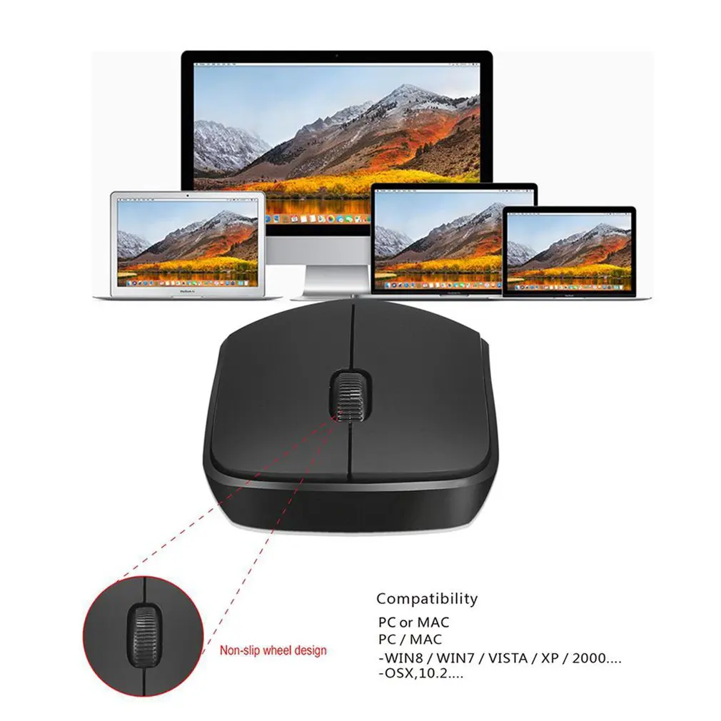 ZERODATE 2 4G 1600 DPI Беспроводная портативная мышь 3 кнопки USB оптическая приемник геймер