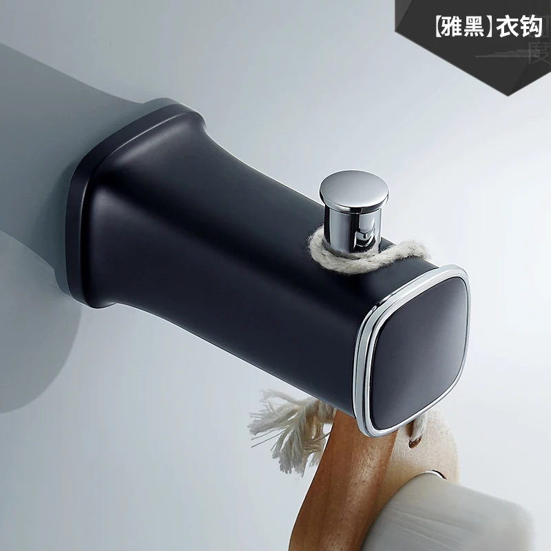 

304 Stainless Steel Bathroom Accessories Set Black Corner Shelf New Swivel Towel Bar with Toothbruh Holder Ceramic Soap Dish