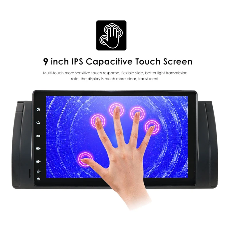 Автомобильный мультимедийный плеер 9 дюймов Android 1 2 + 16 ГБ GPS-навигация Bluetooth