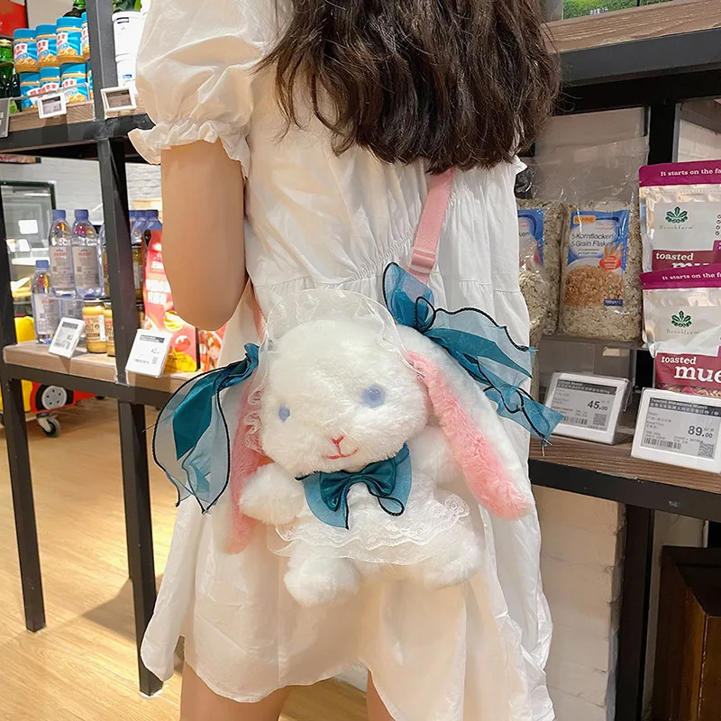 

1 шт. милая кукла кролик сумка мультяшная плюшевая сумка-мессенджер мягкая девушка вещи мобильный телефон Автомобильный ключ отсортированн...