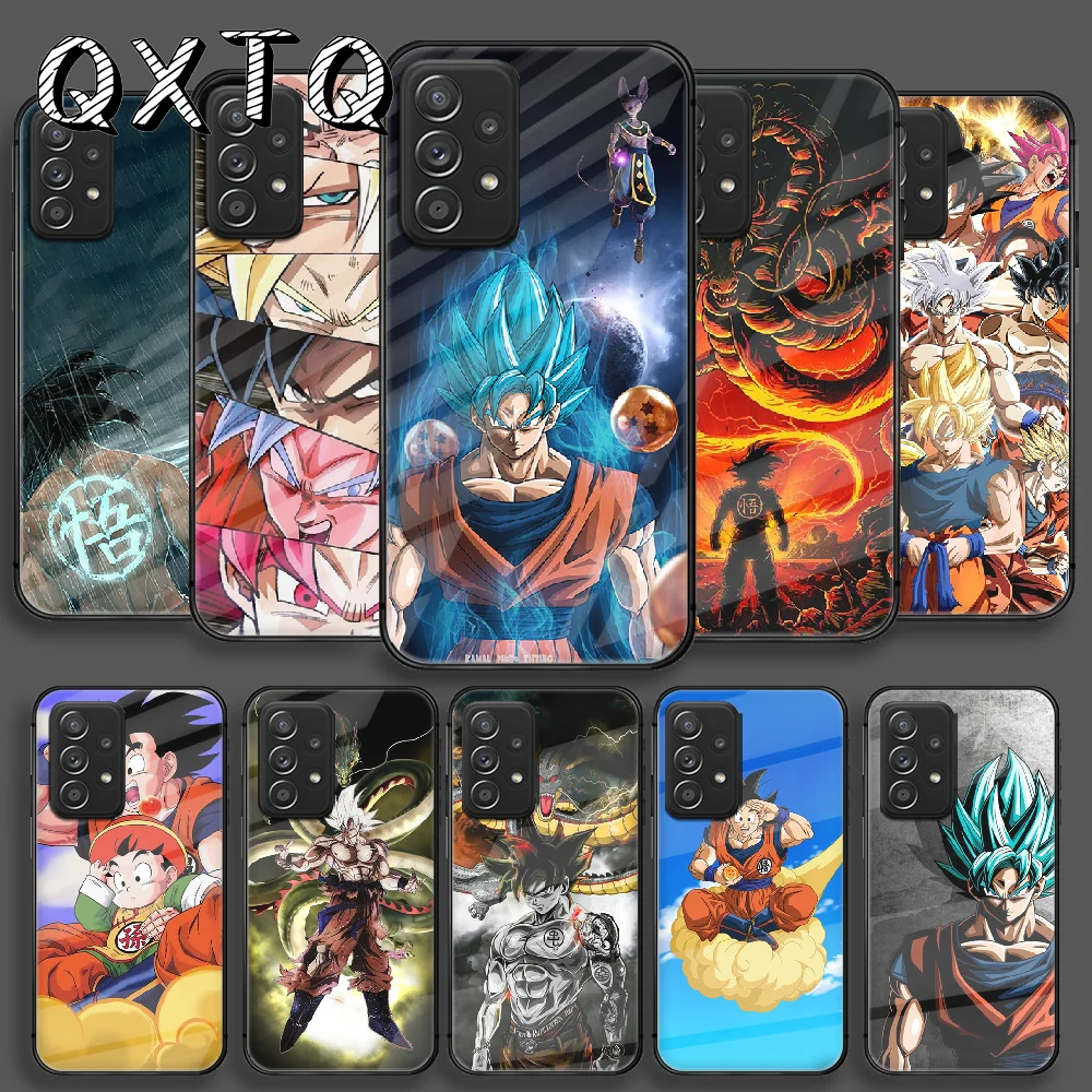 

Anime Dragon-Balls Son Goku Tempered Glass Phone Case For Samsung Galaxy A 10 12 20E 21 30 31 50 51 52 70 71 72 S Cover Cell