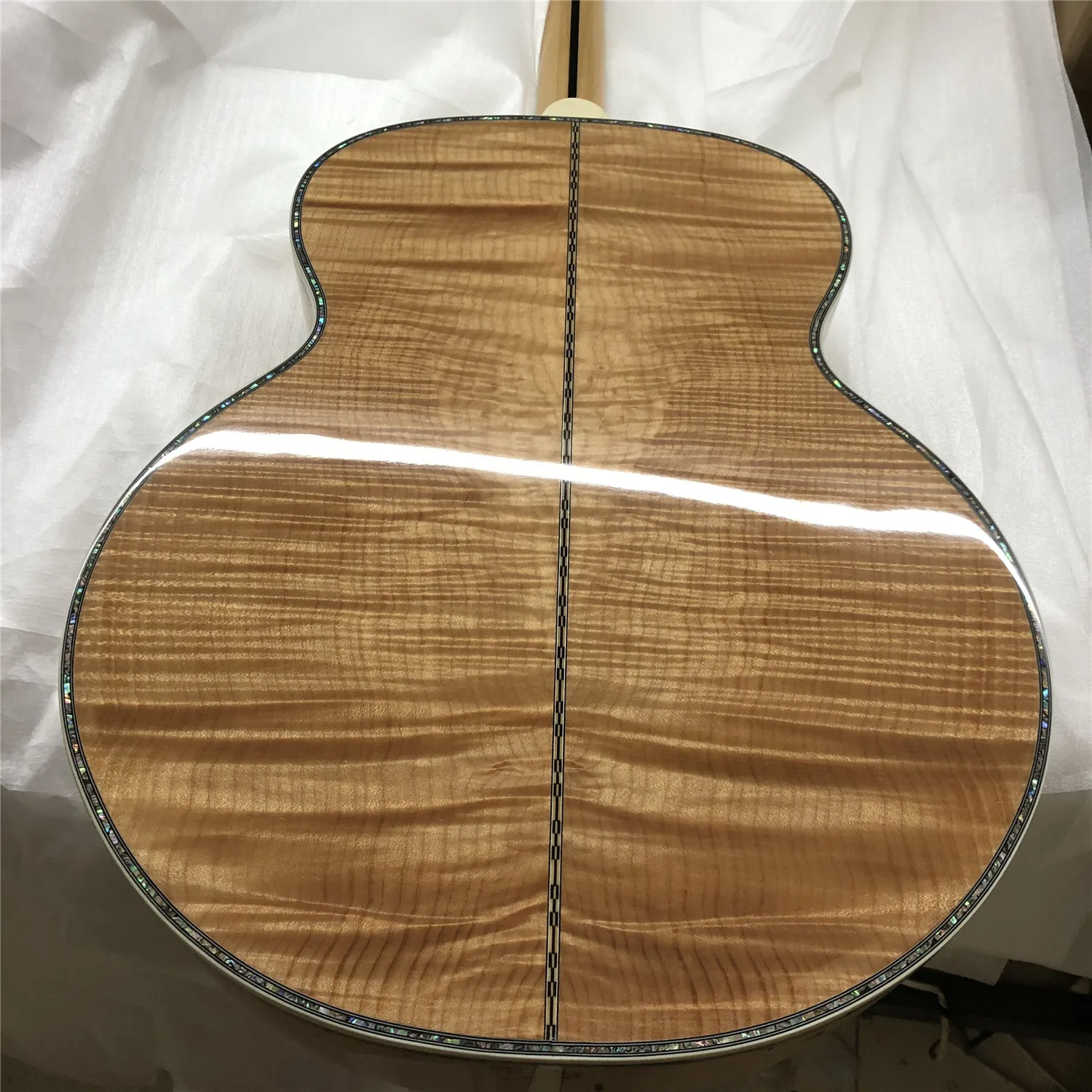 

Top Quality 43" Natural Solid Spruce J200 Acoustic Guitar Real Abalone Inlays Flame Maple Jumbo Body Acoustic Electric Guitar