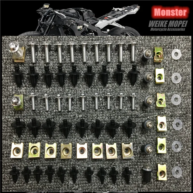 

CNC Fairing Bolt Kit Body Screws plastic Expansion screw Clips Fit For Ducati Monster 696 796 2010-13