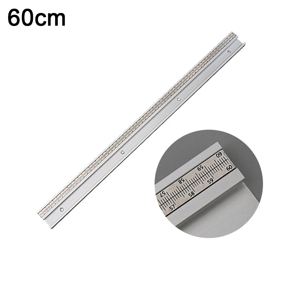 

30-60CM T-Tracks with Fixed Scale Aluminum Alloy T-Tracks Slot Miter Track Rail Table Saw Accessories for Woodworking DIY Tools