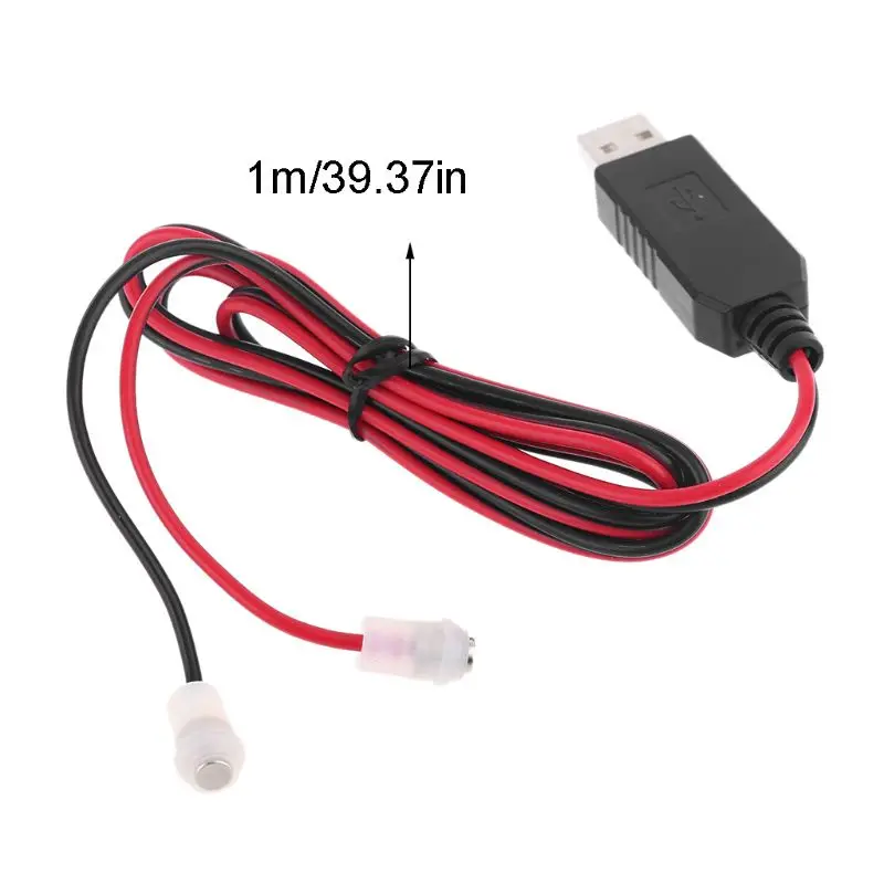 1m 3.7V 18650 26650 Battery Eliminator 5V USB to 4.2V Magnetic Power Supply Cable for Fan Speaker LED Flashlight and more |