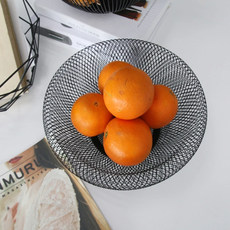 

Metal Fruit Vegetable Storage Bowls Kitchen Egg Baskets Holder Nordic Minimalism LX0C