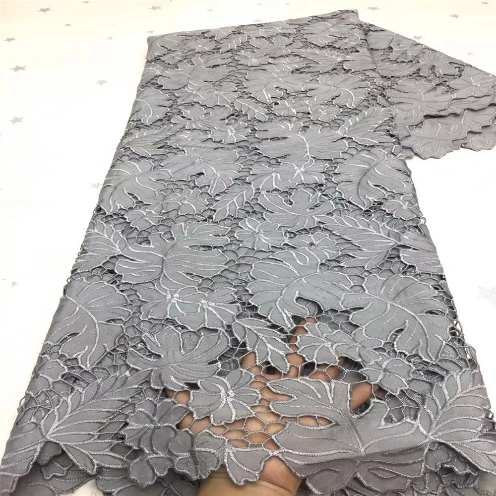 

Guipure Lace Fabric 2021 High Quality African Lace Fabric With Sequins Water Soluble Cord Lace For Nigerian Party