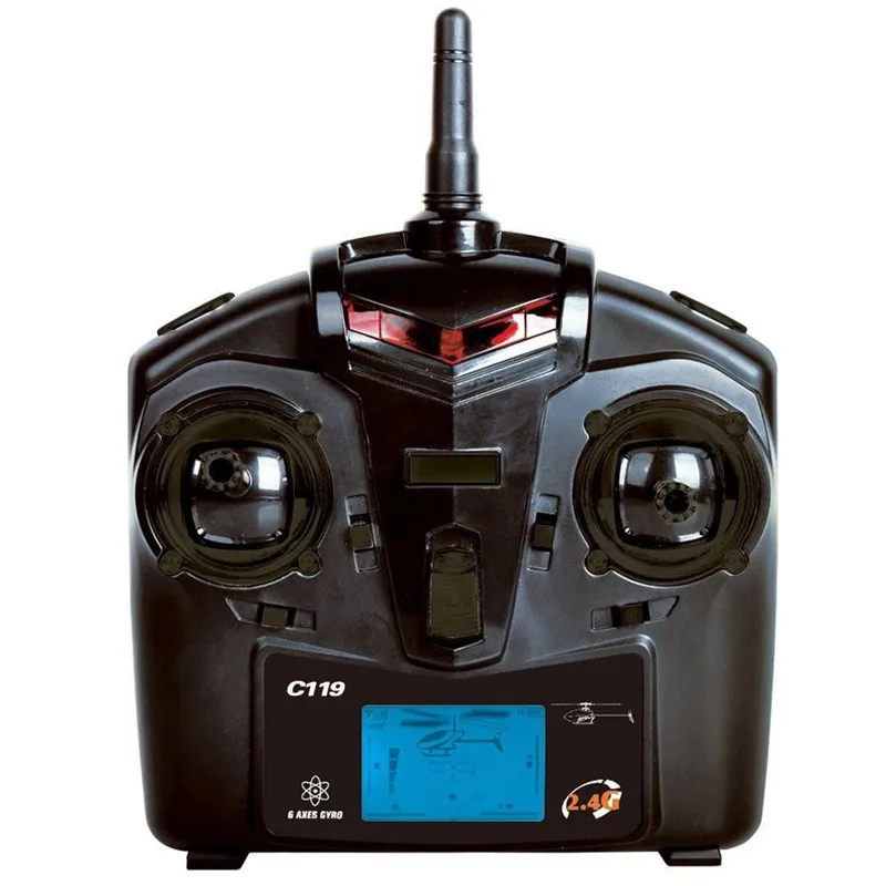 

C119 4CH 6 Axis Gyro Flybarless RC Helicopter with liquid crystal Remote Controller RTF 2.4GHz Upgrade Edition For Kid Adult
