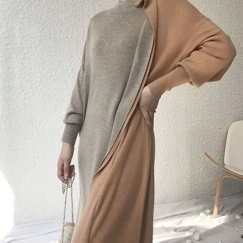 XITAO длинное тонкое плиссированное платье средней длины для женщин модного цвета